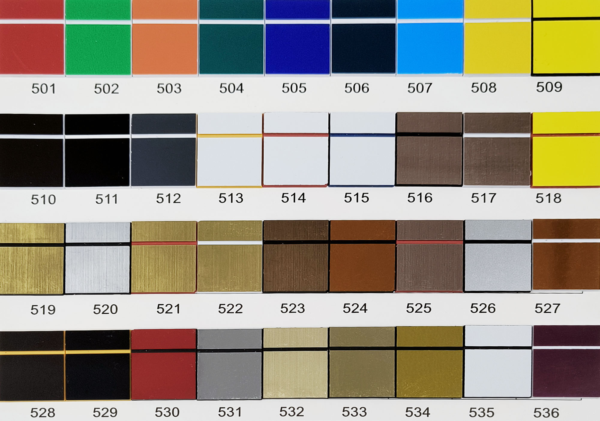 Laminat pentru gravare 600×400 mm / 1,5 mm – culori multiple