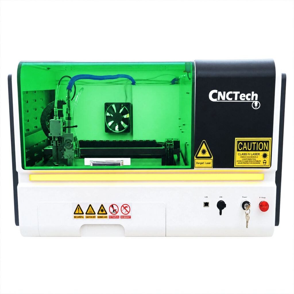 Mașină compactă de tăiat cu laser FIBER 800 W 30 x 28 cm cu masă de trecere